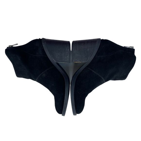 Steve‎ Madden Black Leather Suede Ankle Booties Boots Size 7.5 - Picture 3 of 11